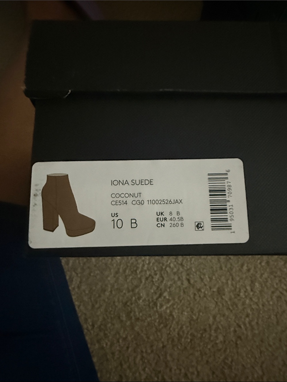 Coach Iona Suede Platform Ankle Boots - Picture 4 of 4